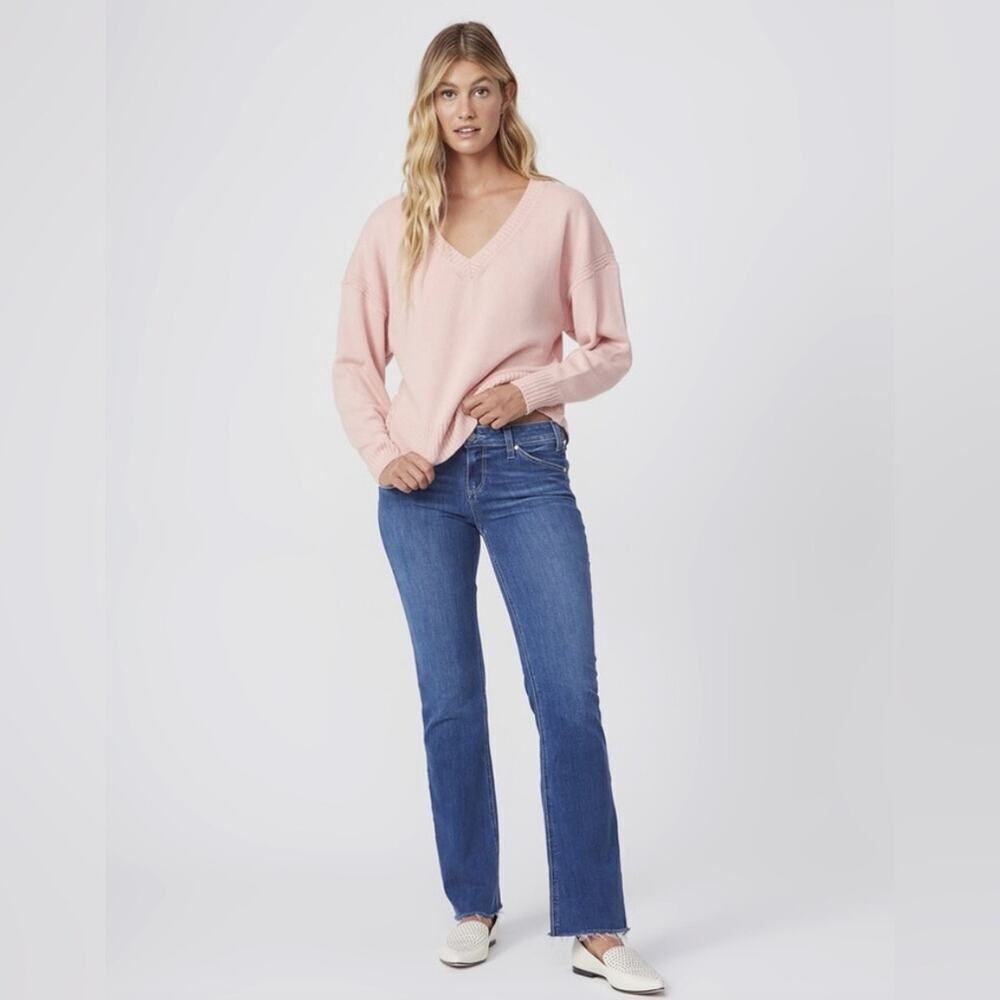 PAIGE Sloane Modern Low Rise Bootcut Jeans Ashlen Wash Size 25